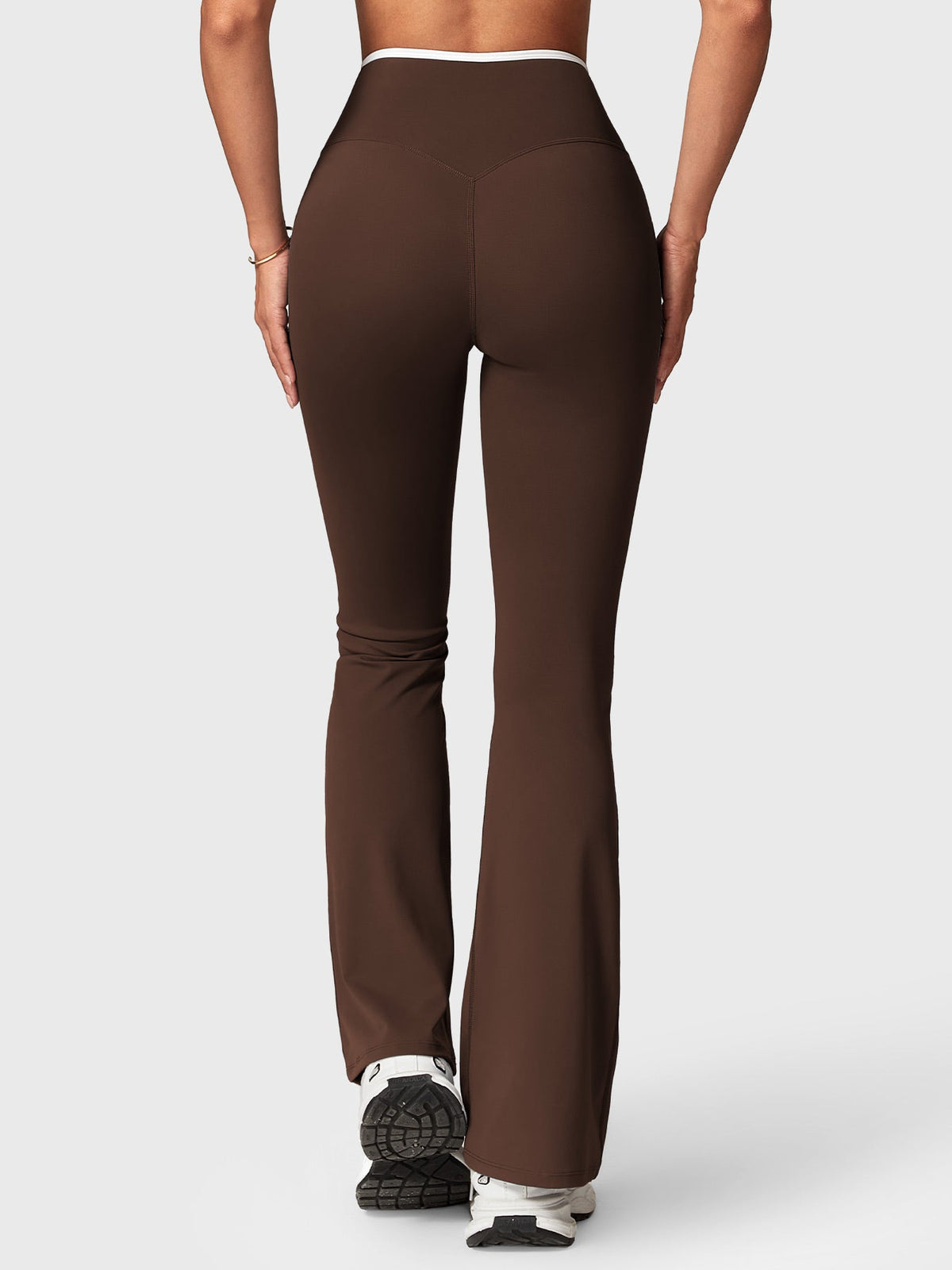 Leggings Alberta flare con bordo a contrasto