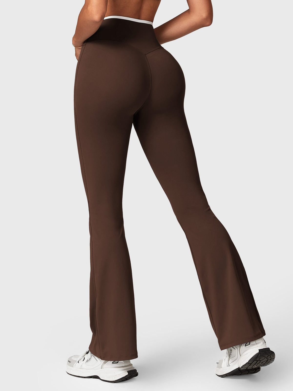 Leggings Alberta flare con bordo a contrasto