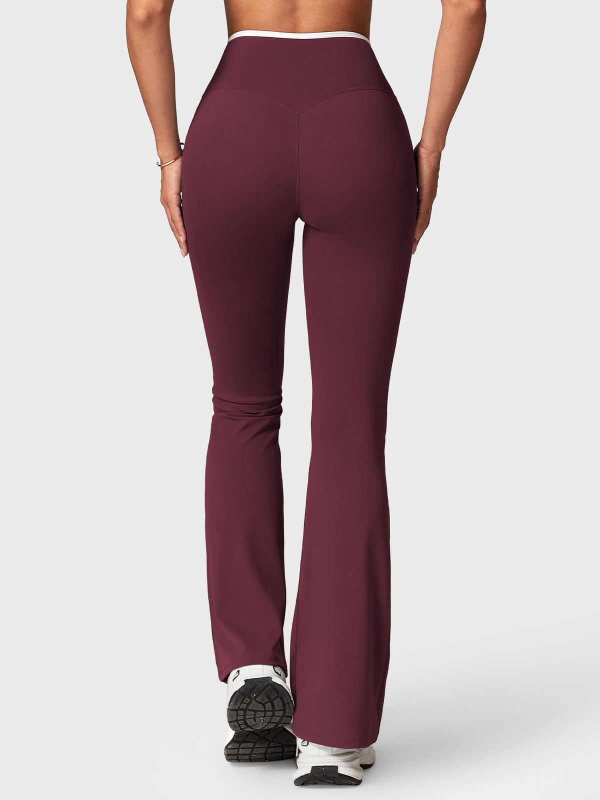 Leggings Alberta flare con bordo a contrasto