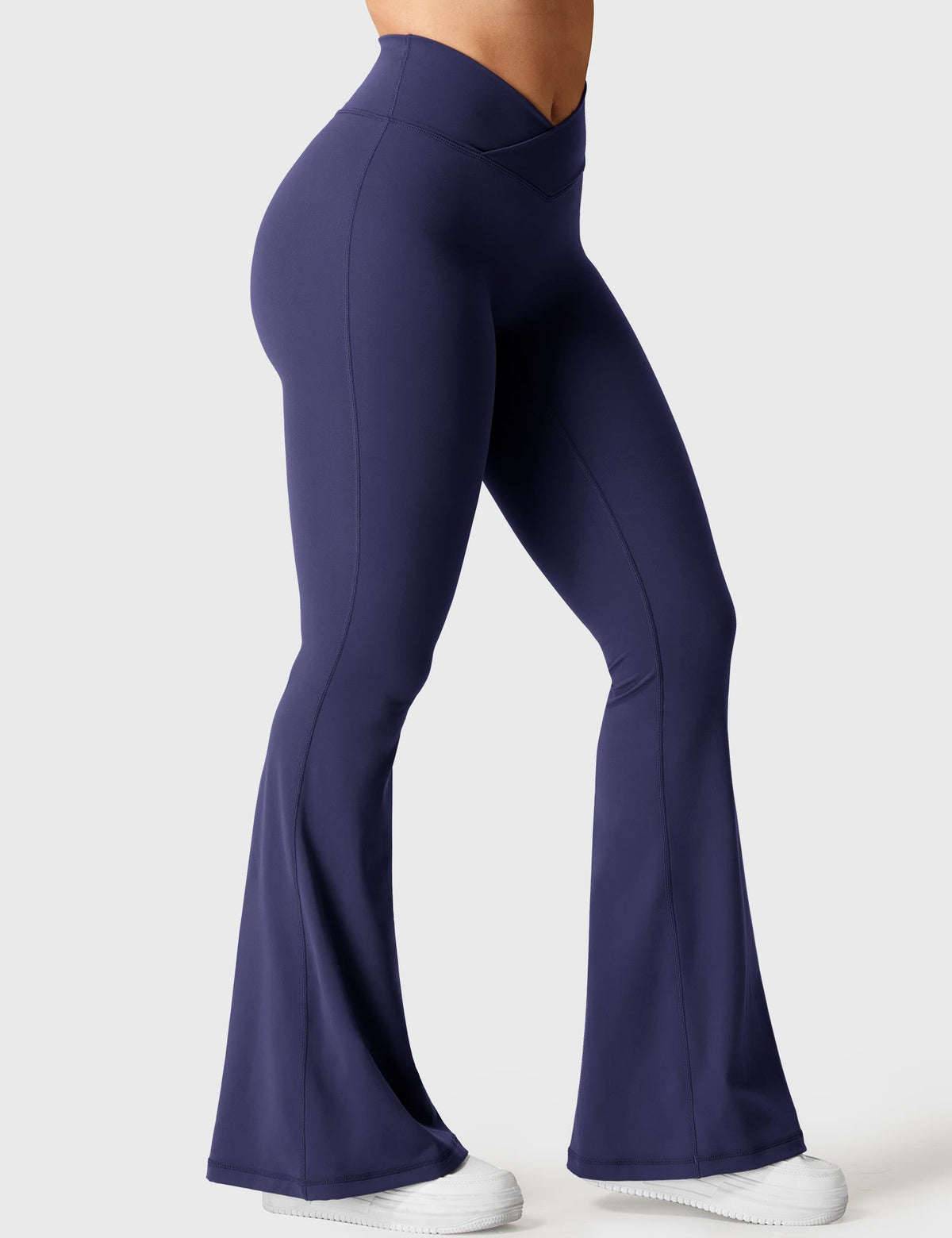 Leggings Kalie flare con vita a V