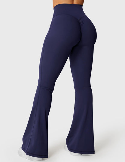 Leggings Kalie flare con vita a V