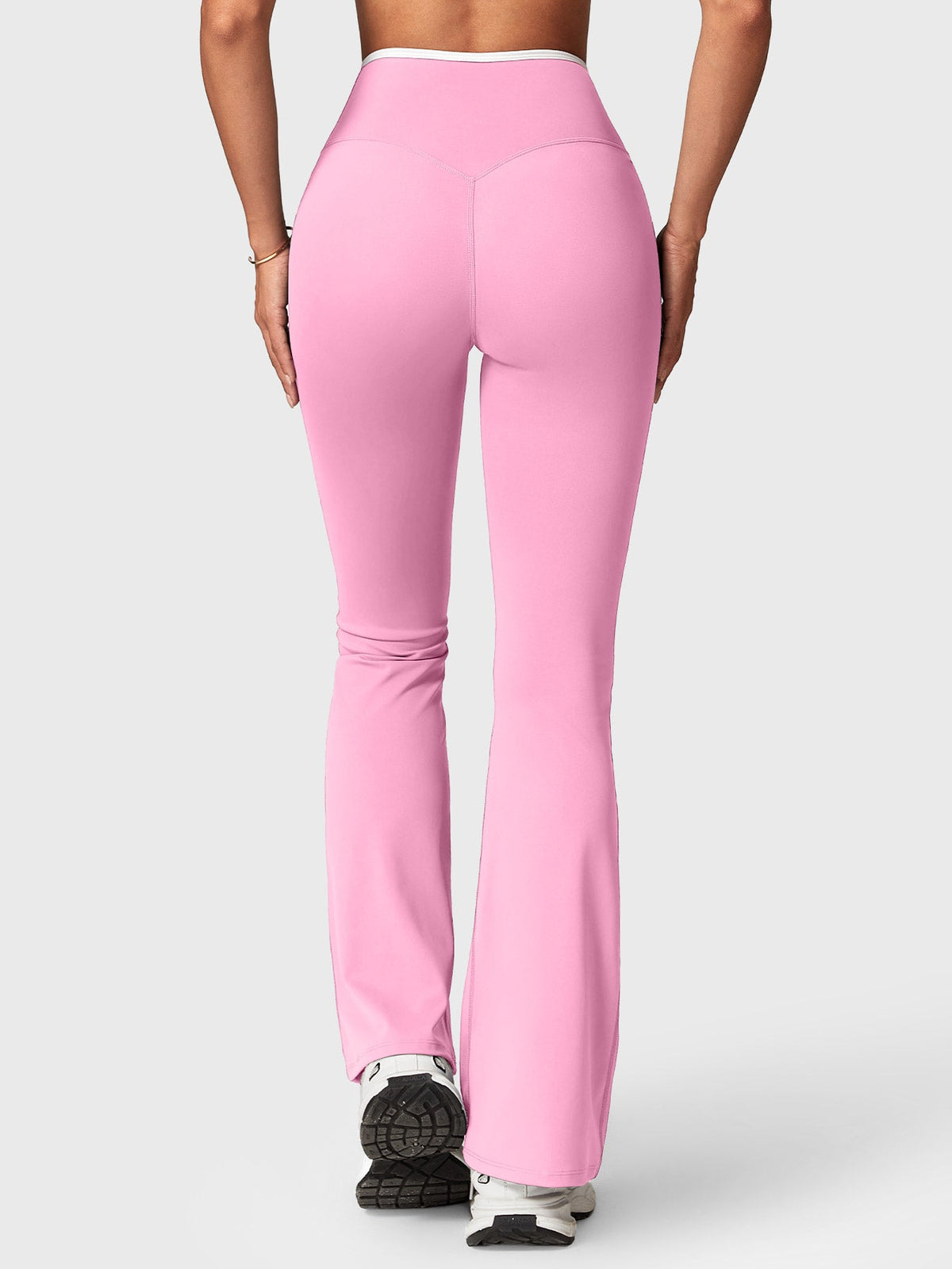 Leggings Alberta flare con bordo a contrasto
