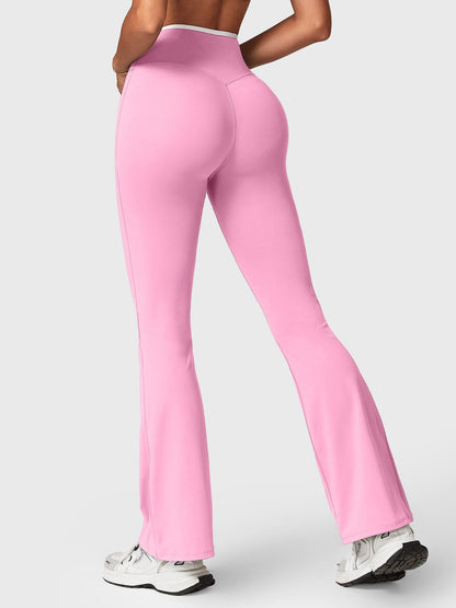 Leggings Alberta flare con bordo a contrasto