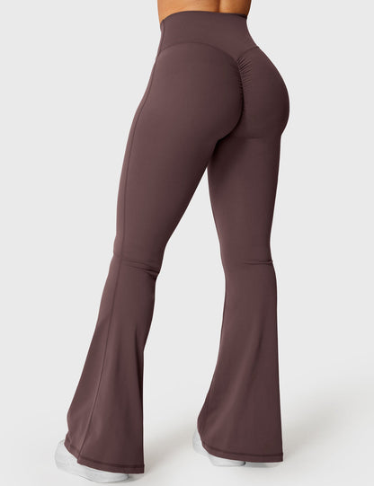Leggings Kalie flare con vita a V