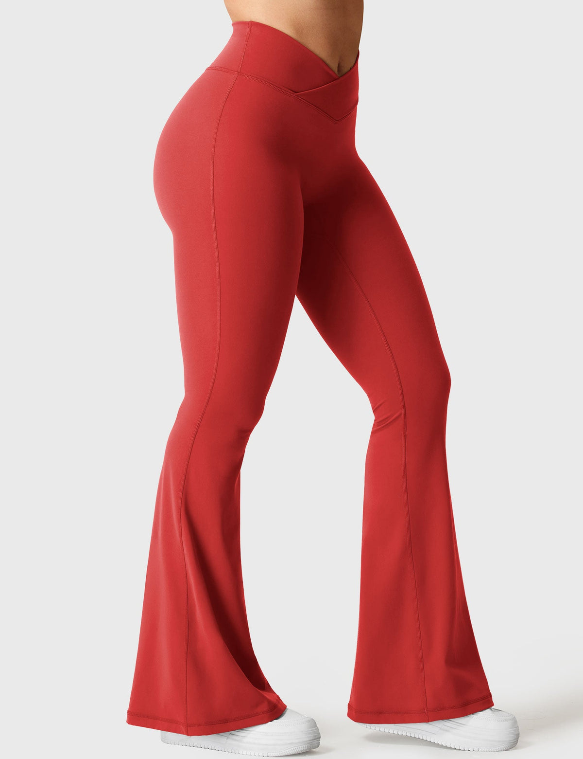 Leggings Kalie flare con vita a V