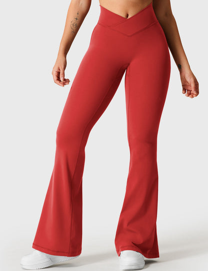 Leggings Kalie flare con vita a V