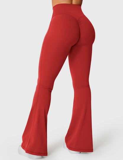 Leggings Kalie flare con vita a V