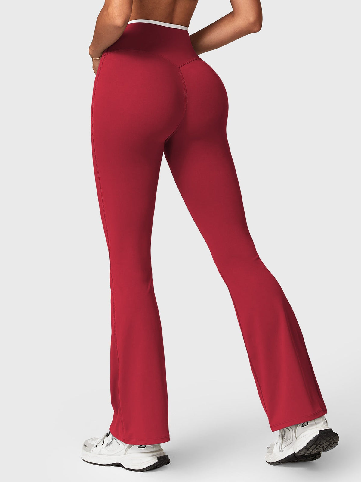 Leggings Alberta flare con bordo a contrasto