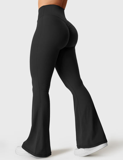 Leggings Kalie flare con vita a V