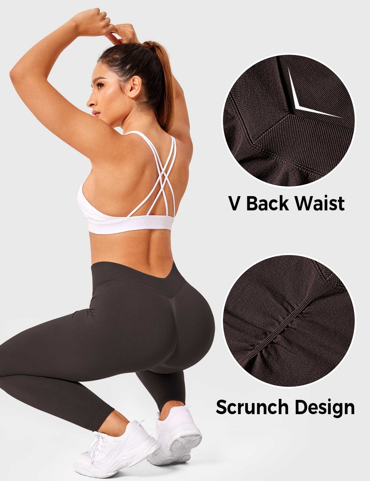 Leggings Alexi con schiena a V