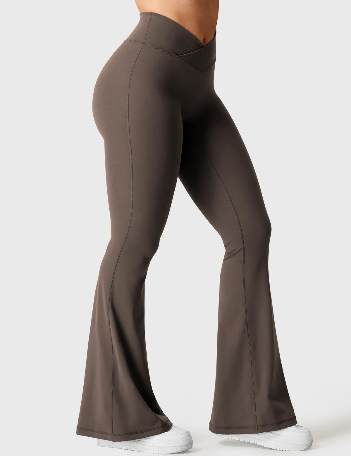 Leggings Kalie flare con vita a V