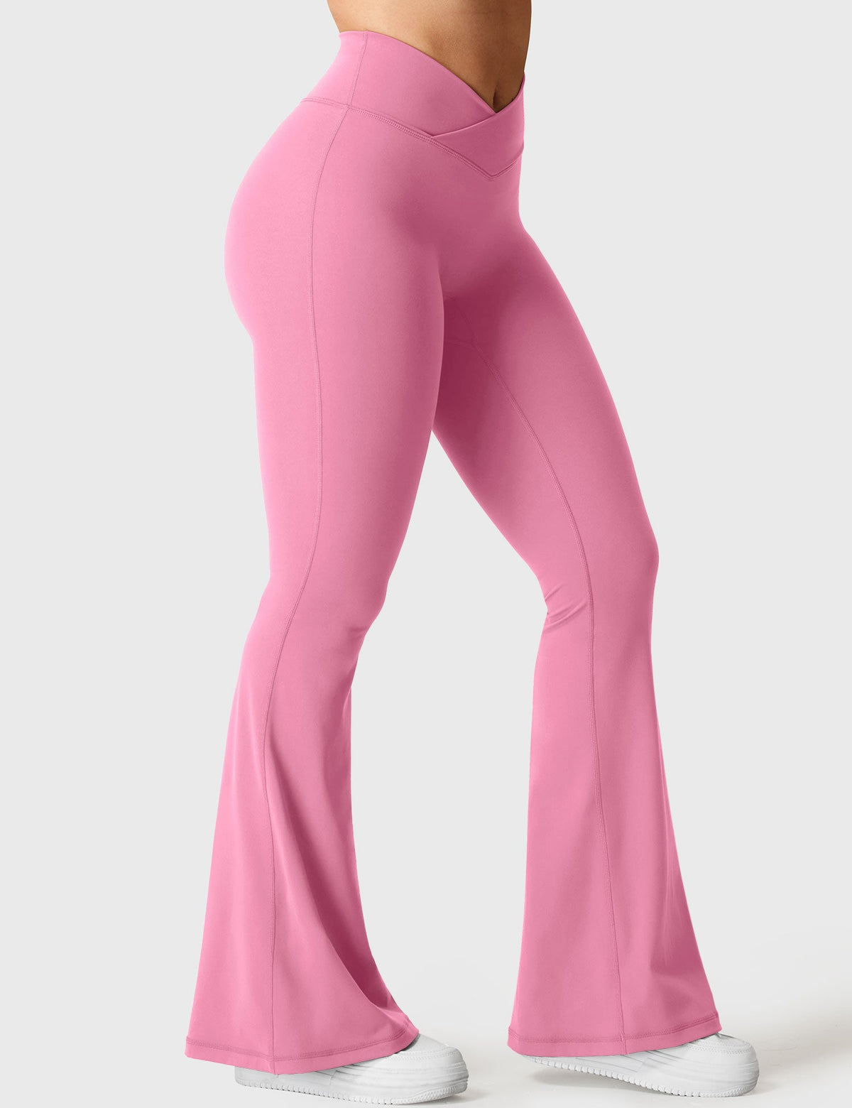 Leggings Kalie flare con vita a V