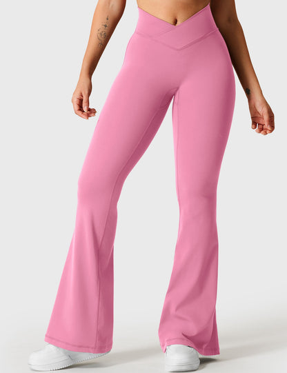 Leggings Kalie flare con vita a V