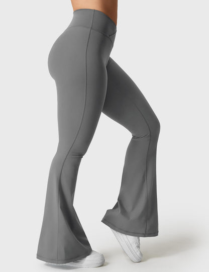 Leggings Kalie flare con vita a V