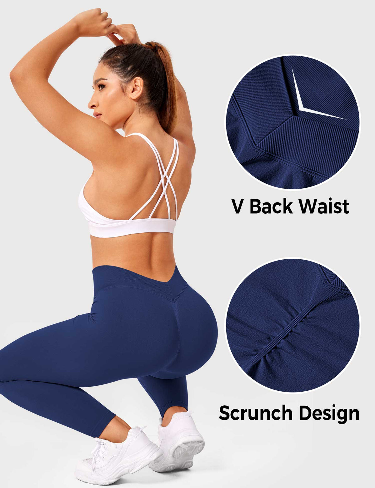Leggings Alexi con schiena a V