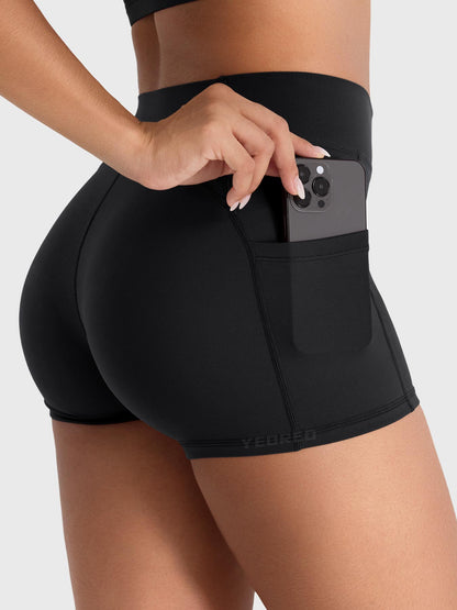 Shorts Damiely a vita bassa con tasca 3,6″
