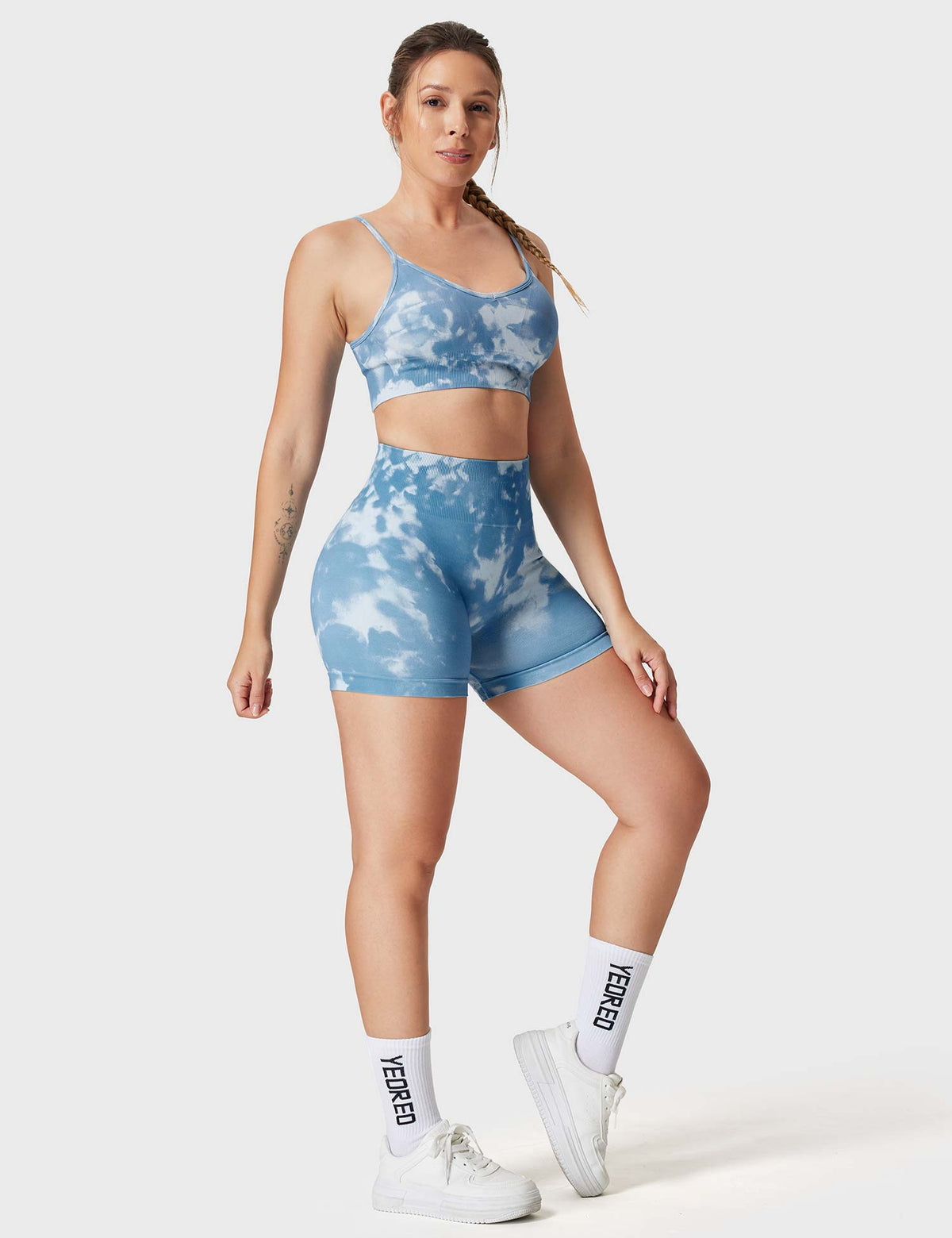 Leggings e shorts Jada senza cuciture stampati