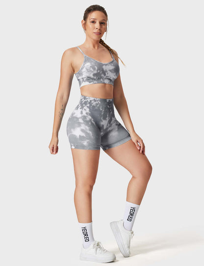 Leggings e shorts Jada senza cuciture stampati
