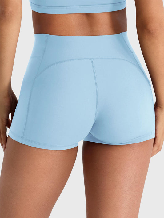 Shorts Damiely a vita bassa con tasca 3,6″