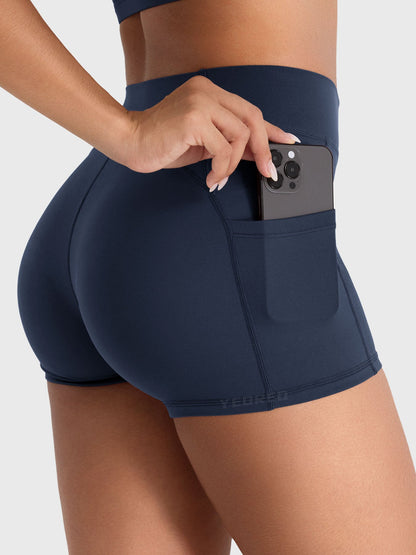 Shorts Damiely a vita bassa con tasca 3,6″