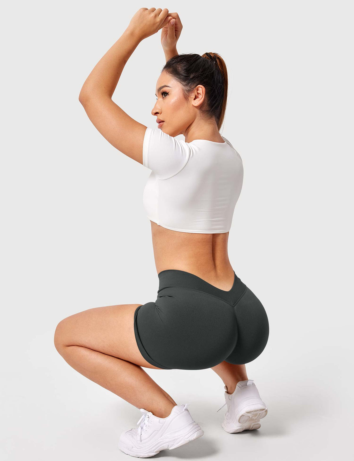 Shorts Liz senza cuciture con incrocio a V 3,6″