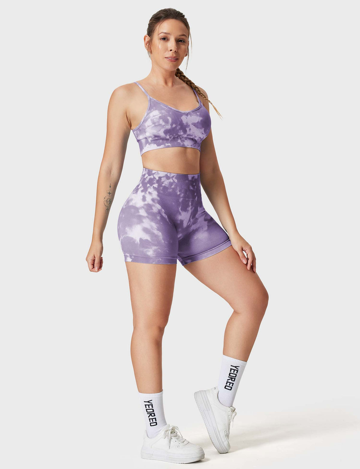 Leggings e shorts Jada senza cuciture stampati