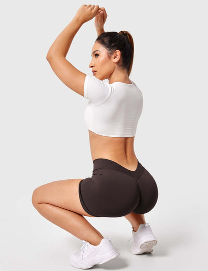 Shorts Liz senza cuciture con incrocio a V 3,6″