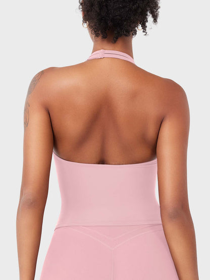 Canotta Elevine halter con scollo a V
