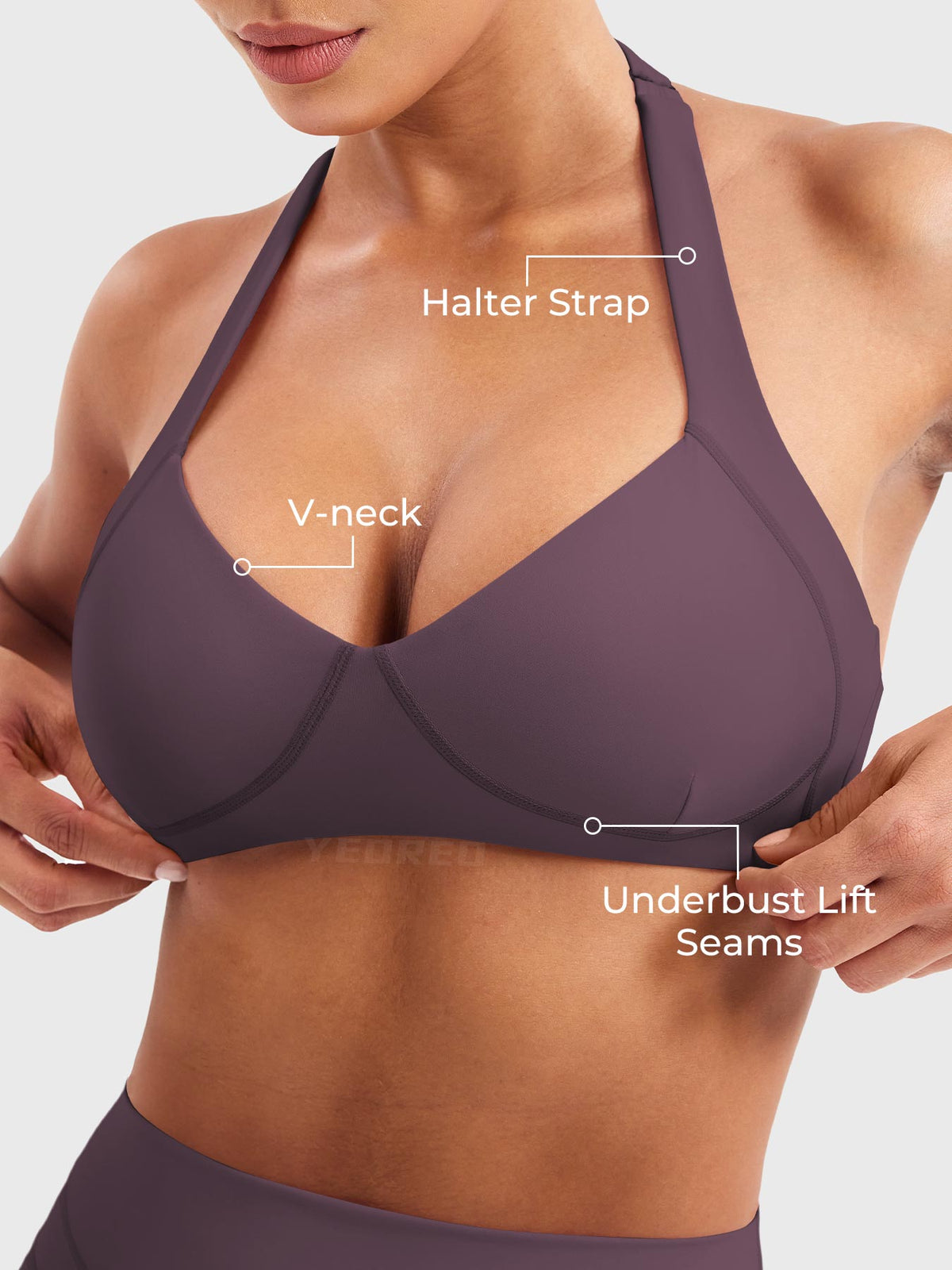 Reggiseno sportivo Andrine halter sagomato