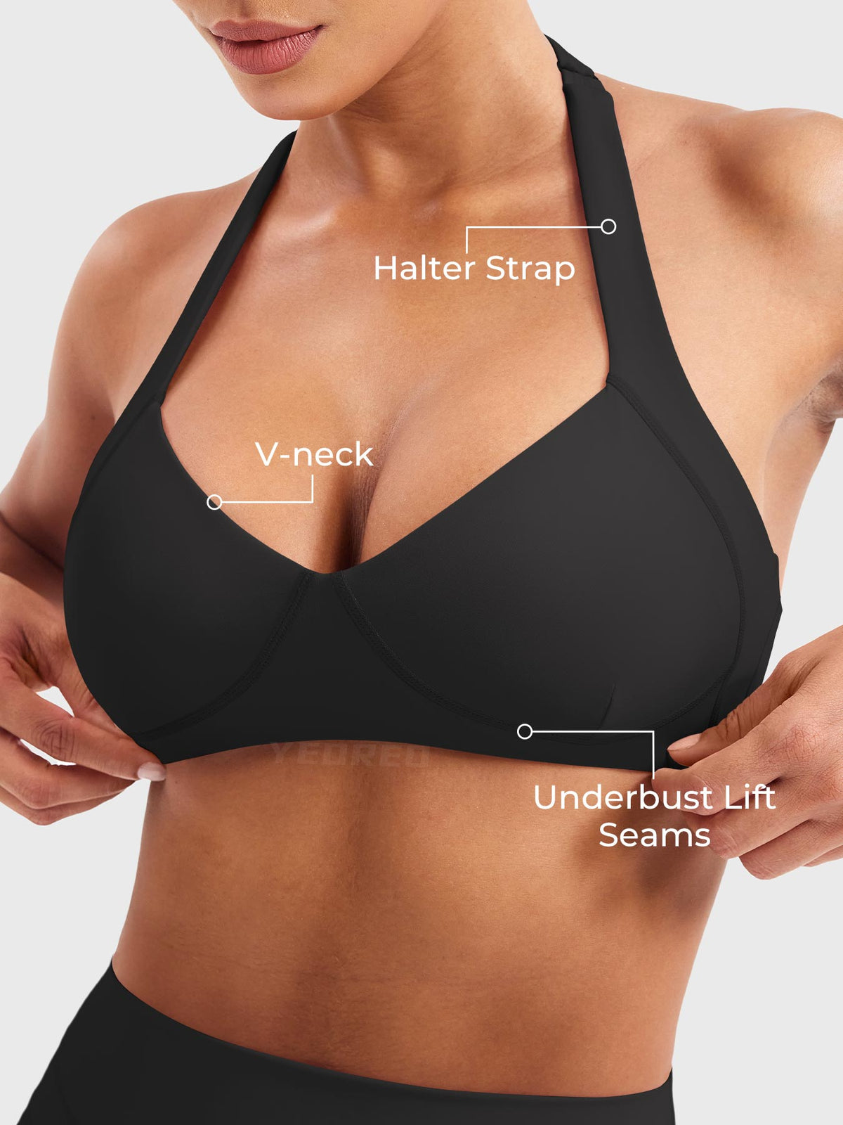 Reggiseno sportivo Andrine halter sagomato