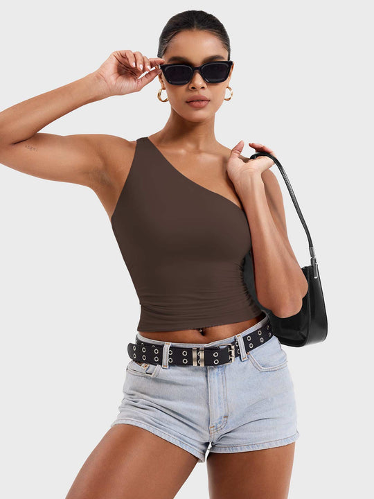 Yeoreo Fanciy One Shoulder Tank Top