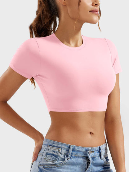 Crop top Colin a manica corta