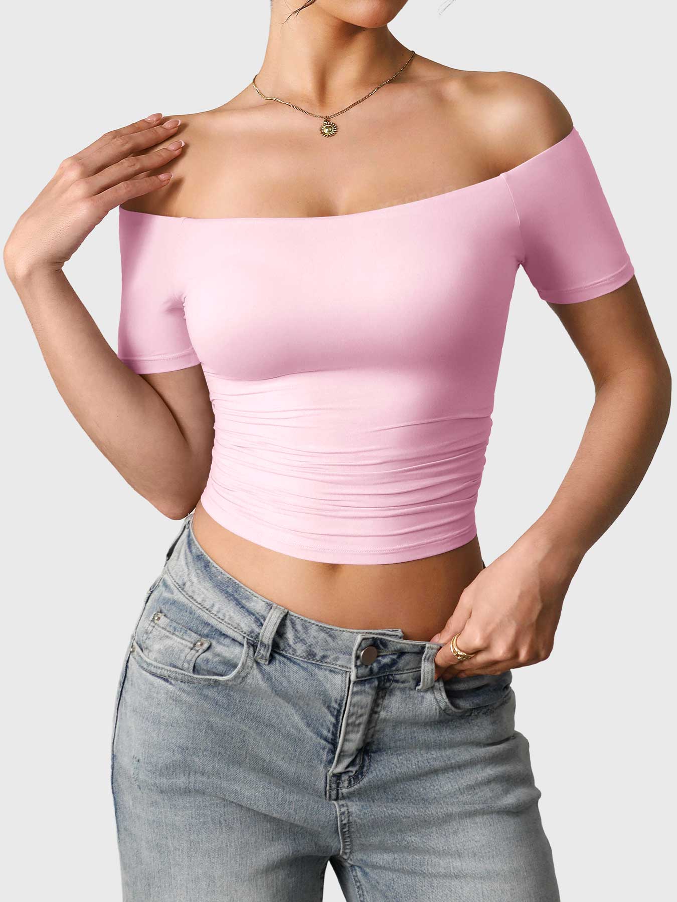 Yeoreo Luzlie Off Shoulder Short Sleeves