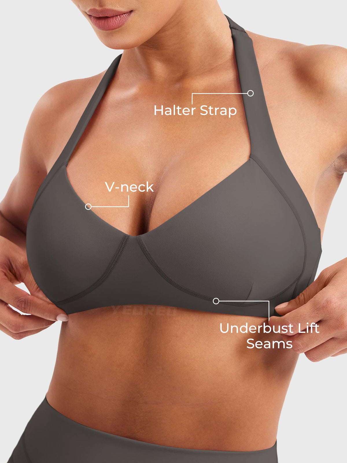 Reggiseno sportivo Andrine halter sagomato