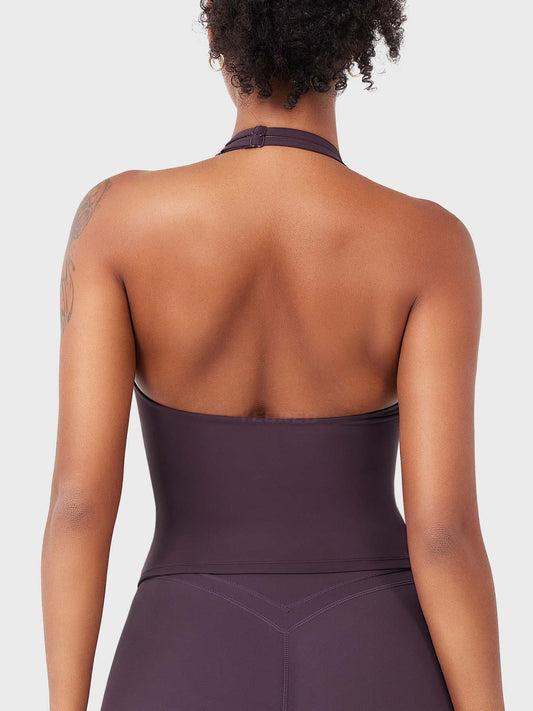 Canotta Elevine halter con scollo a V