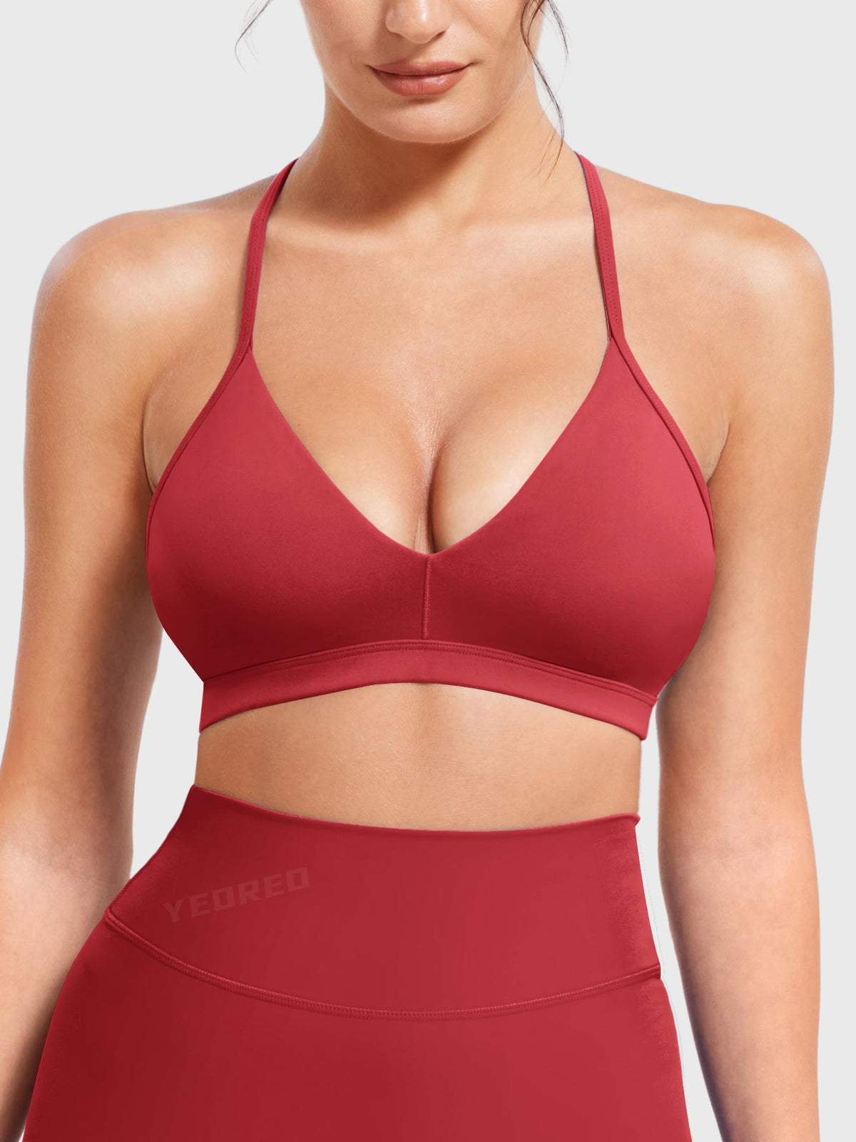 Reggiseno sportivo Ericie con scollo a V
