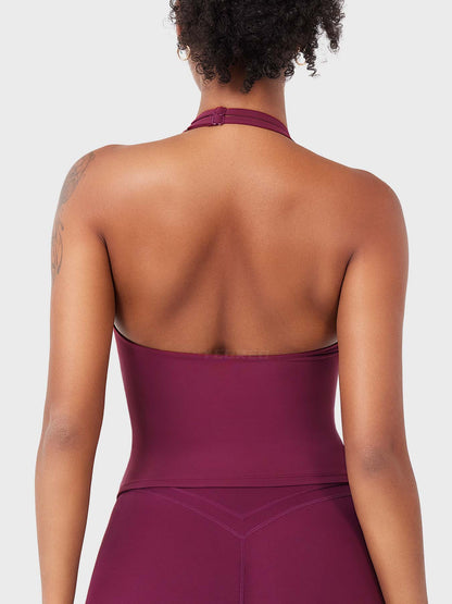Canotta Elevine halter con scollo a V