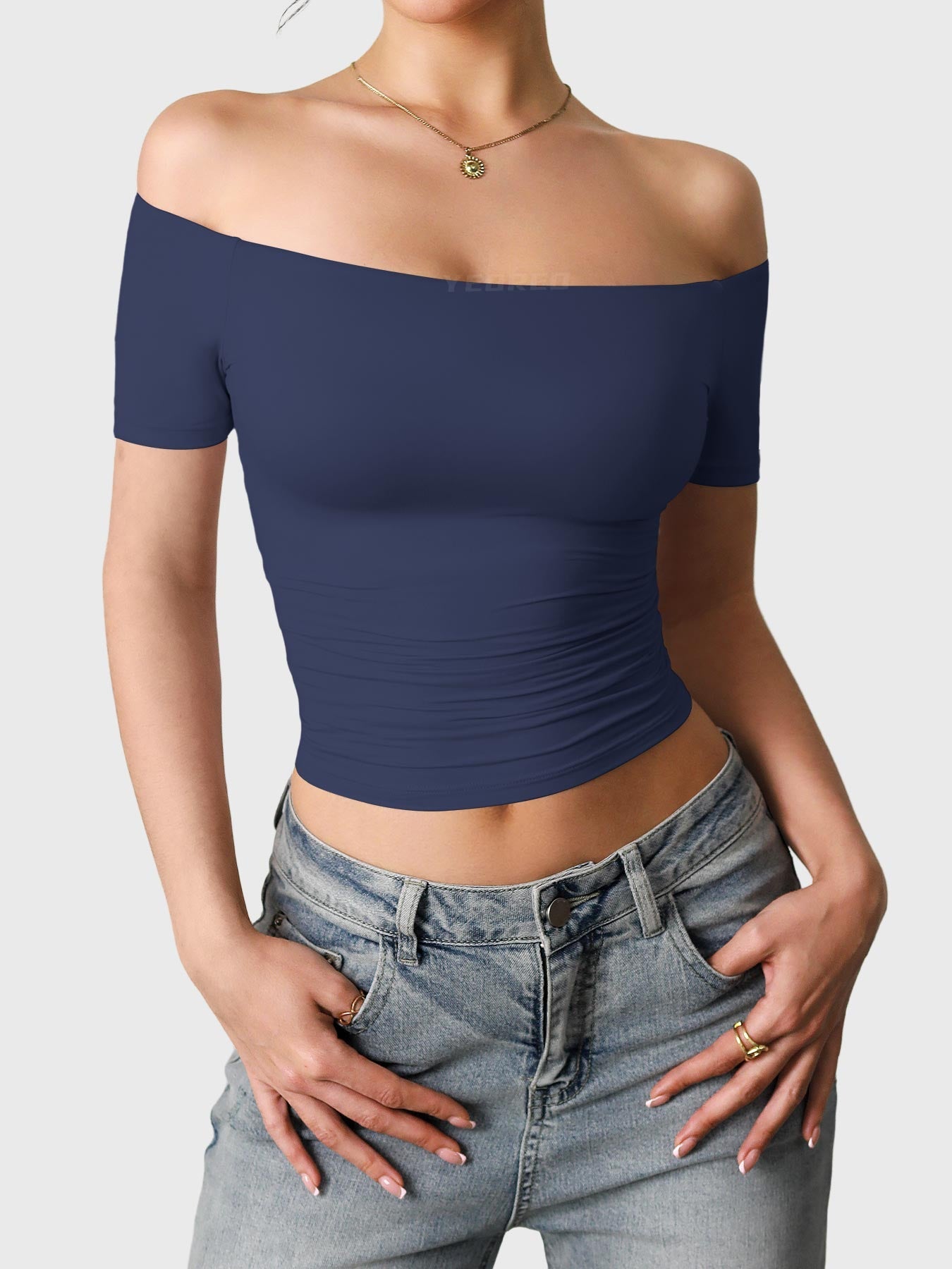 Yeoreo Luzlie Off Shoulder Short Sleeves