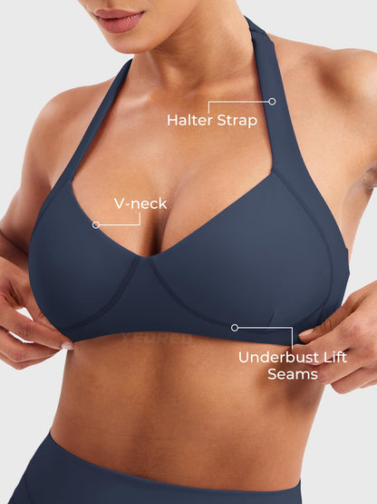 Reggiseno sportivo Andrine halter sagomato