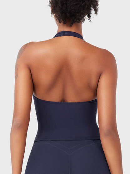 Canotta Elevine halter con scollo a V