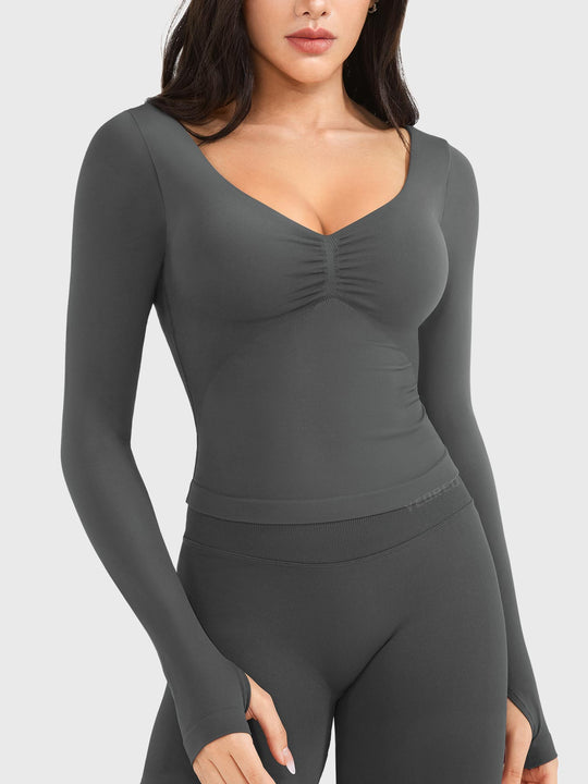 Yeoreo Agniee Seamless Long Sleeve Top