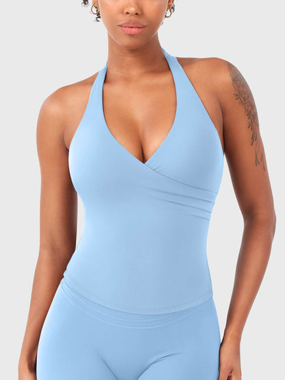 Canotta Elevine halter con scollo a V