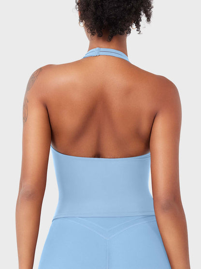 Canotta Elevine halter con scollo a V