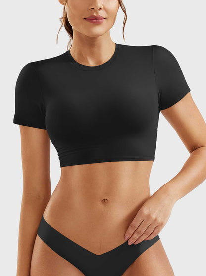 Crop top Colin a manica corta