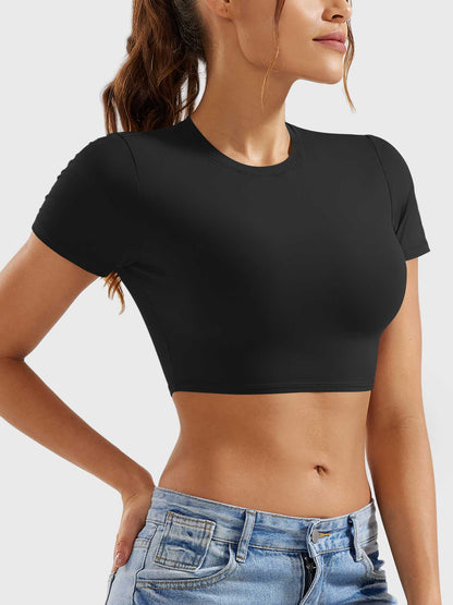Crop top Colin a manica corta