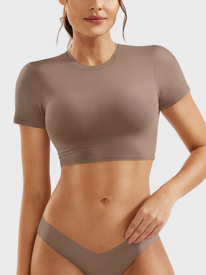 Crop top Colin a manica corta