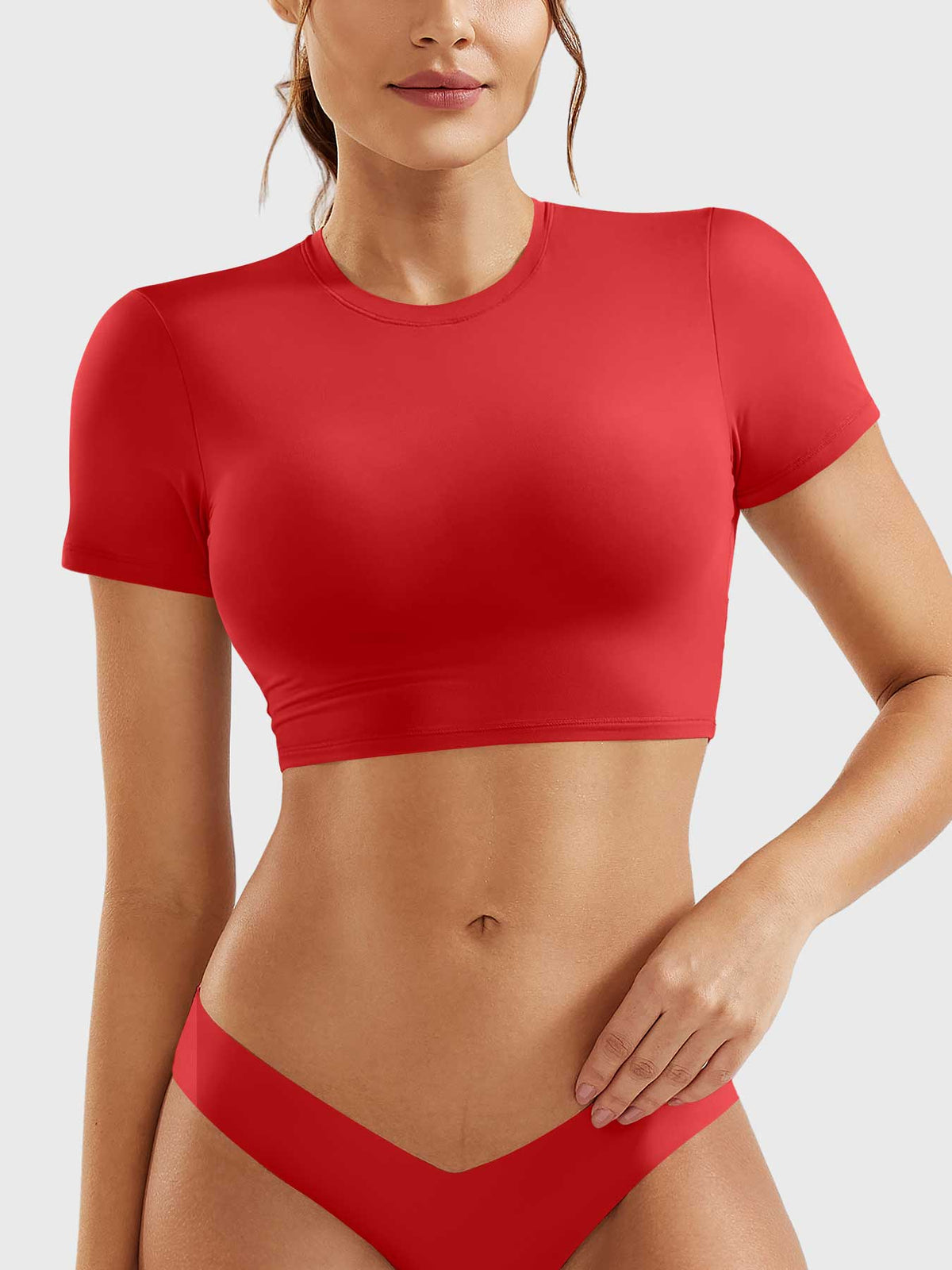 Crop top Colin a manica corta