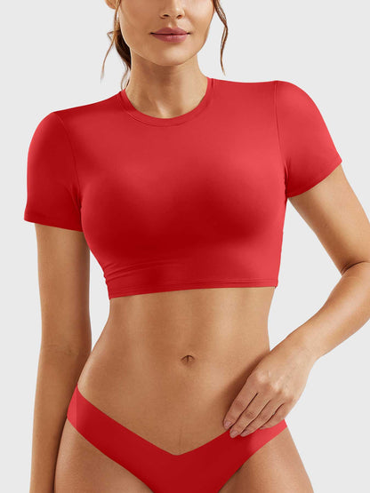 Crop top Colin a manica corta