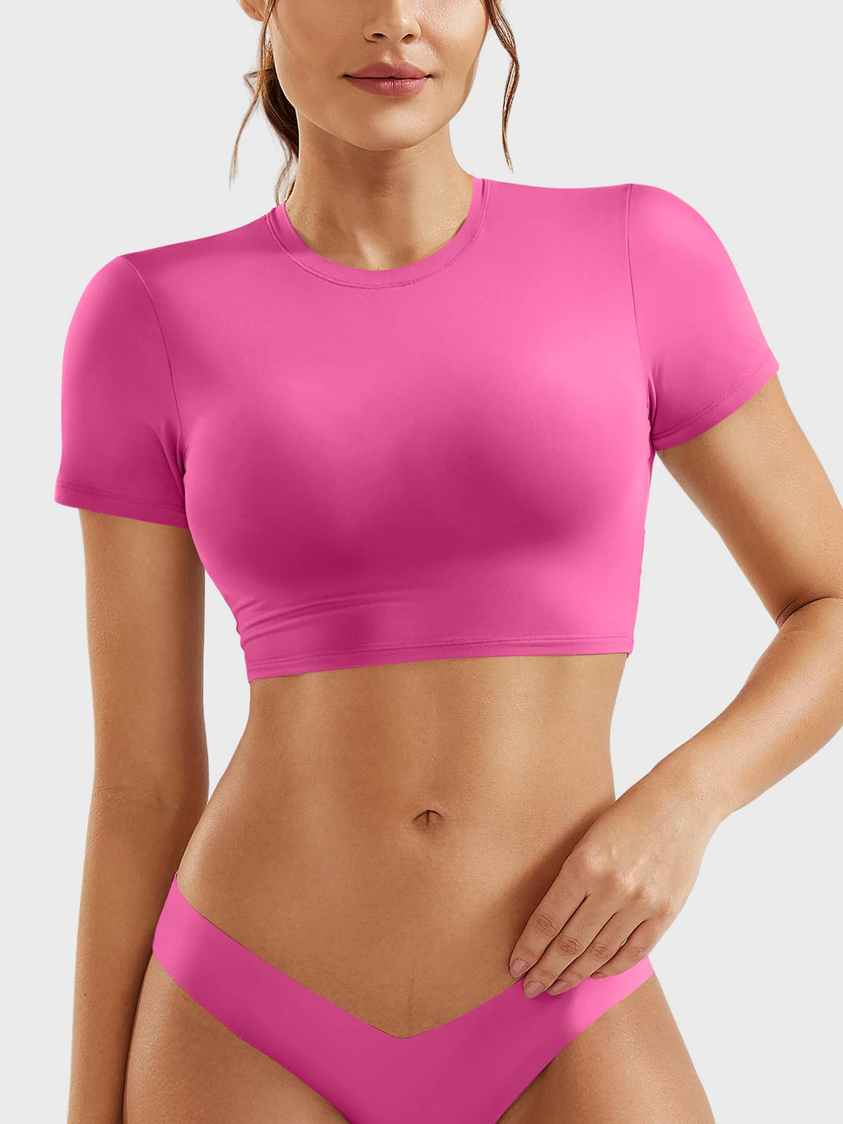 Crop top Colin a manica corta