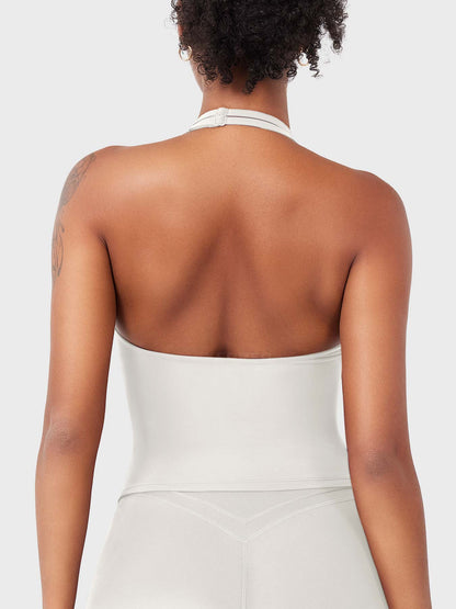 Canotta Elevine halter con scollo a V